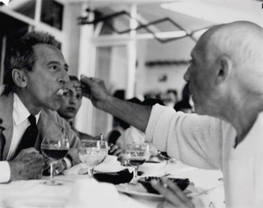 Jean Cocteau and Picasso, 1955