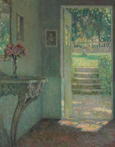 Henri Le Sidaner, La porte du jardin, La console