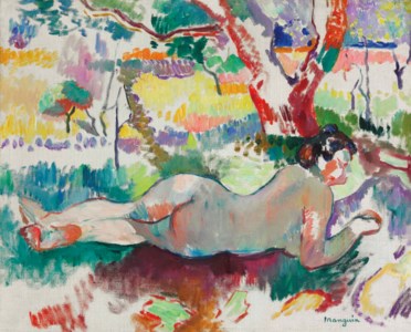 Henri Manguin, Etude inversée, Nu sous les arbres, Villa Demière