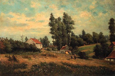 Paysage avec fermes