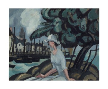 Femme dans le port