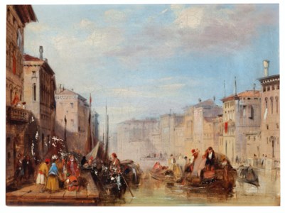 Scenes of Venice (a pair)