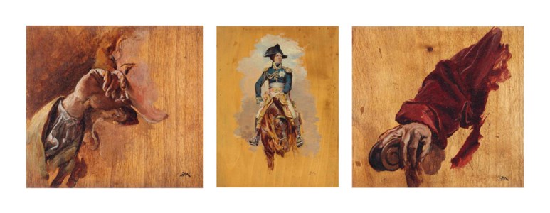 Two hand studies; and a study of Marshal Jean-Baptiste Bessières (1768-1813)
