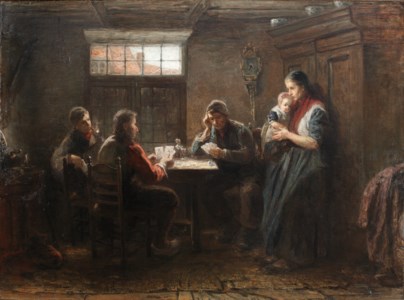 Jour de repos: the card players
