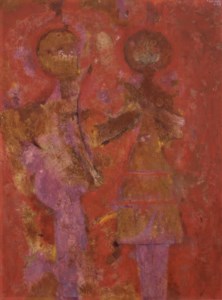 Pareja en rojo