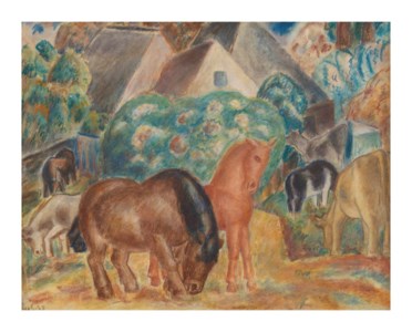 Horses in a landscape
