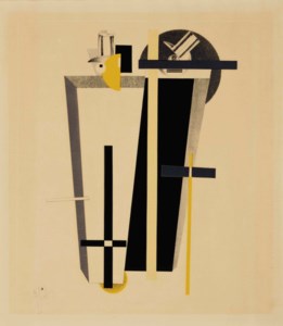 Totengraber, from Figurinen, die plastische Gestaltung der elektromechanischen Schau "Sieg ber die Sonne"