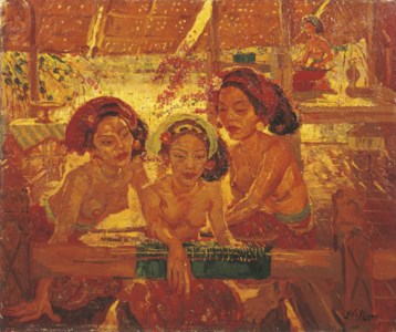 Adrien-Jean Le Mayeur, Weavers in an interior