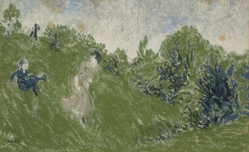 Enfant dévalant la colline