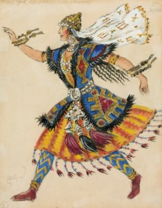 Two costume designs for 'Prince Igor'