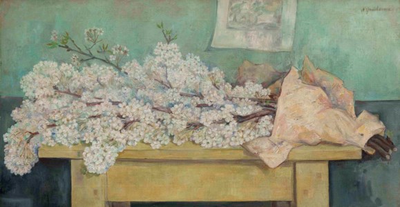 Still life with apple blossom