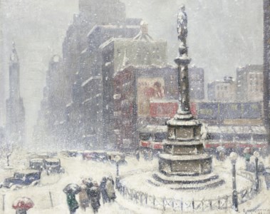Blizzard at Columbus Circle