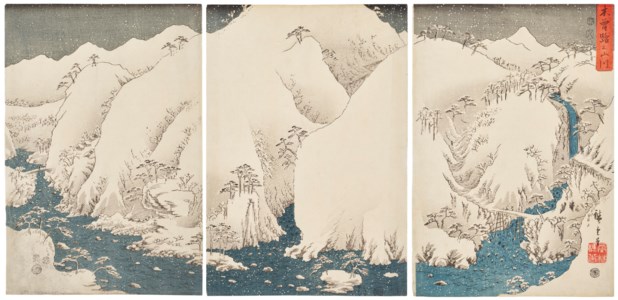 Kisoji no yamakawa (Mountain river on the Kiso Road)