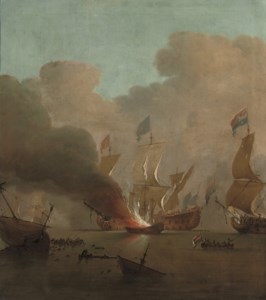 The destruction of the Royal James during the battle of Solebay, 28 t h May, 1672
