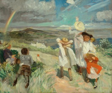 Study for 'Flying A Kite'