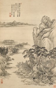 Fishing in Autumn Stream