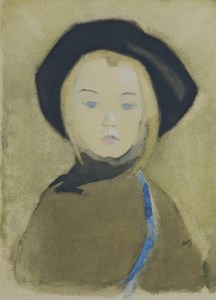 Helene Schjerfbeck, Sininauhainen tyttö Flicka med blatt band (Girl with Blue Ribbon), 1943