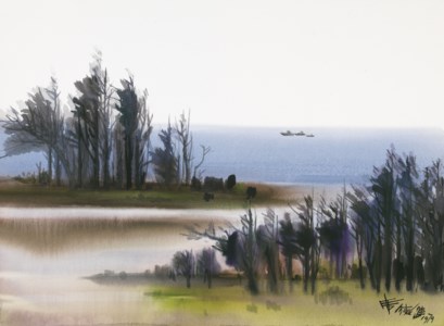 SHIP IN THE LAKE