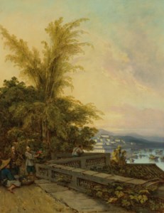 A view of the inner harbour, Macau, from the Casa Gardens