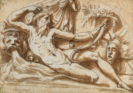 A river god holding a cornucopia