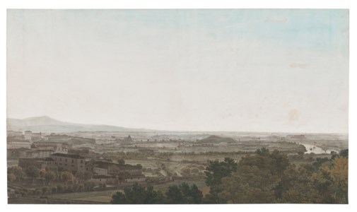 A panoramic view of Rome from the Aventine Hill towards the South
