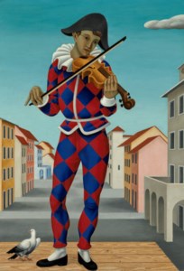 Arlequin jouant du violon