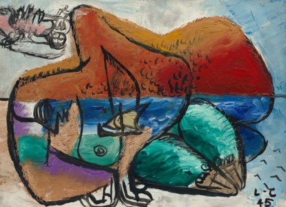 Femme endormie (les îles sont des corps de femmes à demi immergés qui retiennent les bateaux entre leurs bras)