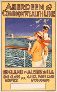 ENGLAND TO AUSTRALIA, ABERDEEN & COMMONWEALTH LINE