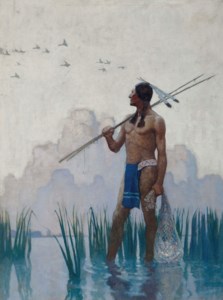 Indian Brave Fishing