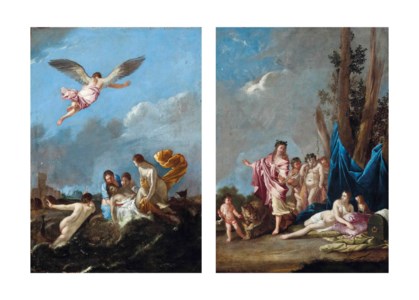 The Death of Leander; and Bacchus and Ariadne