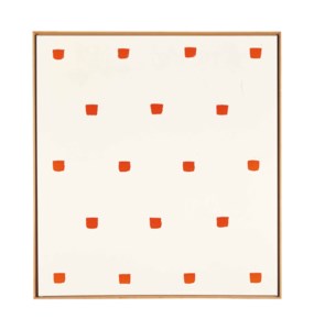 Empreintes de pinceau nº 50 répétées à intervalles régulieres (30 cm.)