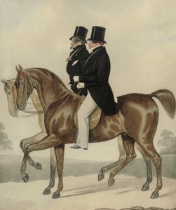 George IV with Count D'Orsay out riding, at Bath