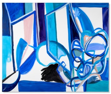 Frau in Blau