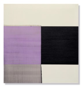 Exposed Painting Charcoal Red Violet