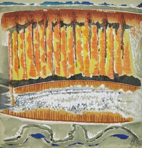 Agate (top, green and yellow with reddish edge)
