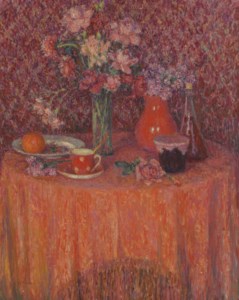 Henri Le Sidaner, Le table, harmonie rouge