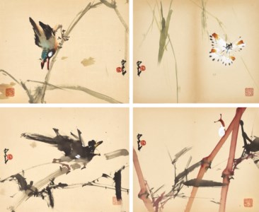 Birds, Snail and Butterfly