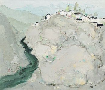 Wu Guanzhong, Households Alongside the Wu River
