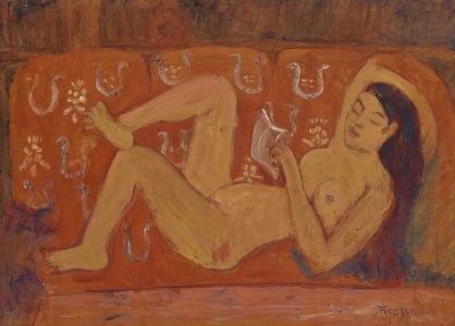 Reclining Nude Reading a Letter