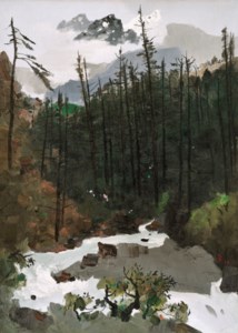 Wu Guanzhong, The Yulong Mountains after Rain