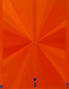 Mark Grotjahn, Untitled (Orange Butterfly Blue MG03) #1