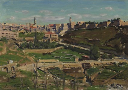 Jerusalem, David's Tower and the Sultan's Pool, seen from Mishkanot Shaananim