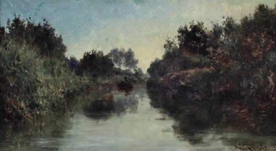 View of a canal with a punt