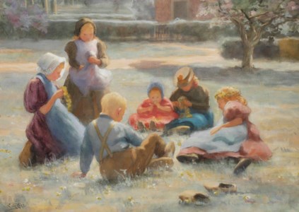 Children in a summer meadow
