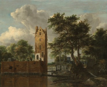 The tower of Kostverloren on the river Amstel