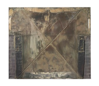Antoni Tàpies, Gran ics gratada sobre gris (Large X Scraped into Grey)