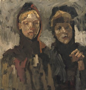 Two girls in the snow