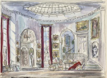 The set design for 'The Gainsborough Girls'