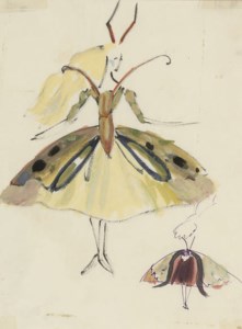 Designs for a butterfly costume