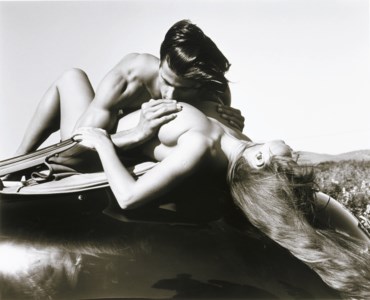 On Top of the Porsche, Lisamarie and John, Santa Barbara, 1989